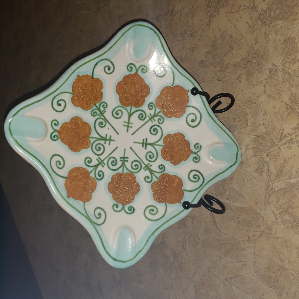 Vintage Hand-Painted Italian Ceramic Catch-all / Ashtray - Signed